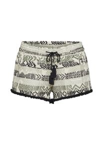 O`Neill O'NEILL, Damen Shorts 'LW JACQUARD TASSLE TIE SHORTS', Beige / Schwarz