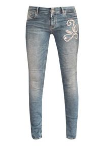 COCCARA, Damen Hose 'Curly', Blue Denim