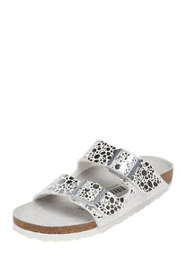 Birkenstock, Damen Sandalette 'Arizona', Silber / Wei&szlig;