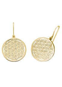 Engelsrufer, Damen Paar Ohrhaken, 'Lebensblume, ERE-LIFL-G', Gold