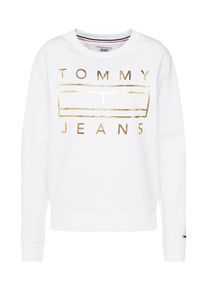 Tommy Jeans, Damen Sweatshirt 'TJW METALLIC CREW', Weiß