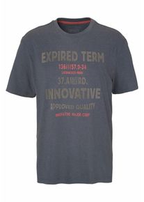 MAN'S WORLD Man's World, Herren T-Shirt, Taubenblau / Koralle