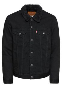 Levi's LEVI'S, Herren Jeansjacke 'TYPE 3 SHERPA TRUCKER', Schwarz