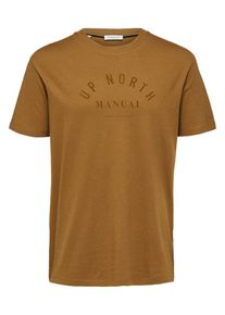 Selected Homme, Herren T-Shirt, Braun