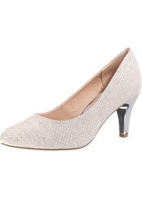 Caprice, Damen Pumps, Grau / Silber