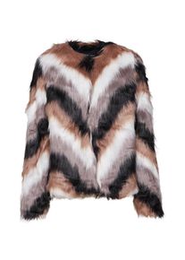 New Look, Damen Jacke 'UNICORN COAT', Braun / Grau / Wei&szlig;