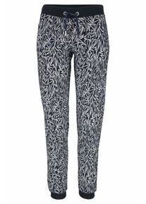 Buffalo, Damen Relaxhose mit Zickzack-Muster, Marine / Schwarz / Weiß