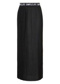 name it, M&auml;dchen Langer Plissee Rock, Schwarz