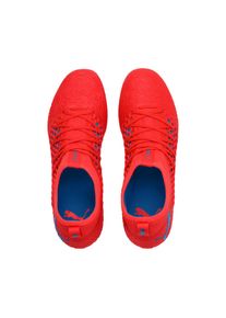 Puma, Herren Fu&szlig;ballschuh 'Future 19.3', Himmelblau / Orangerot