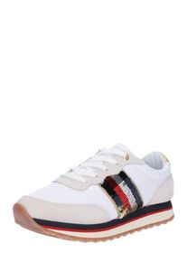 Tommy Hilfiger, Damen Sneaker 'TOMMY SEQUINS RETRO RUNNER', Weiß