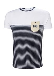 Helly Hansen, Herren T-Shirt 'Fjord', Hellbeige / Nachtblau / Weiß