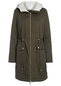 Pieces, Damen Lange Winter-Jacke, Grün