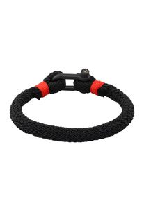 ROYAL-EGO, Herren Armband mit Farbakzent, Rot / Schwarz