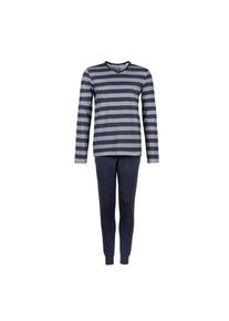 Skiny, Herren Schlafanzug, Nachtblau / Grau