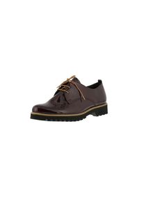 Gabor, Damen Schn&uuml;rschuhe, Hellbraun / Weinrot