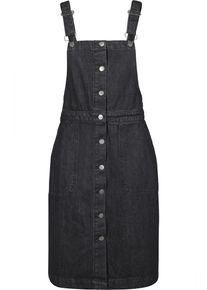 Urban Classics, Damen Dungarees Dress, Black Denim