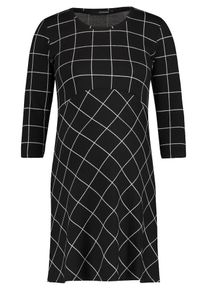 Supermom, Damen Kleid 'Easy Grid', Schwarz / Weiß