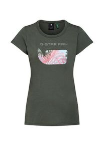 G-Star Raw, Damen Shirt 'Graphic 18 slim r t wmn s\s', Gr&uuml;n