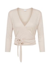 Vila, Damen Shirt 'VILEJA 3/4 WRAP COVER UP', Puder