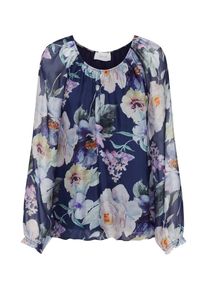 Cartoon, Damen Bluse, Dunkelblau / Pastellgrün / Neonlila / Pastellpink