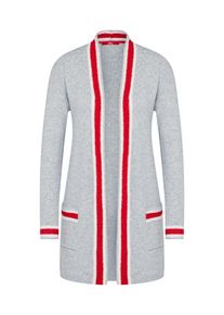 s.Oliver RED LABEL, Damen Jacke, Grau / Feuerrot / Wei&szlig;