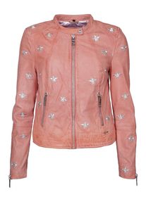 Maze, Damen Bikerjacke 'Pala', Rosé / Silber