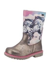 BE MEGA, M&auml;dchen Winterstiefel, Navy / Bronze / Wei&szlig;