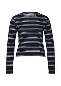 EDITED, Damen Longsleeve 'Jona', Camel / Dunkelblau / Rot