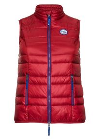 sheego Casual, Damen Steppweste, Blau / Karminrot