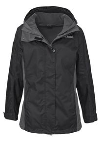 Polarino, Damen 3-in-1-Funktionsjacke, Anthrazit / Schwarz