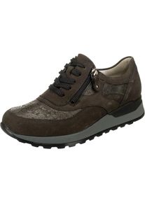 Waldläufer WALDLÄUFER, Damen Schnürschuhe, Dunkelbraun / Grau