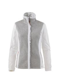 Luhta, Damen Fleecejacke 'Viia', Hellgrau / Wei&szlig;