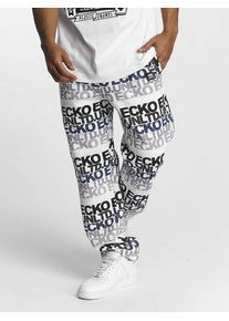 Ecko Unltd. Ecko Unlimited, Herren Sweathose 'TroudÀrgent', Schwarz / Weiß