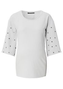 Supermom, Damen T-shirt 'Eyelet', Hellgrau