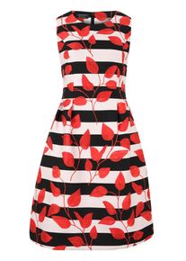 Apart, Damen Kleid, Rot / Schwarz / Weiß
