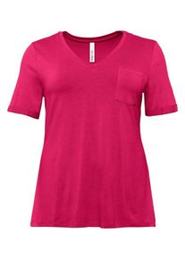 sheego Basic, Damen T-Shirt, Cranberry