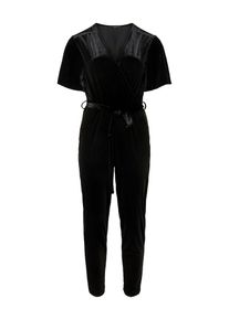 Only, Damen Velours Jumpsuit, Schwarz
