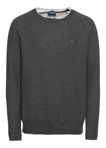 Scotch & Soda SCOTCH & SODA, Herren Sweatshirt 'Ams Blauw long sleeve in light sweat and cut off details', Dunkelgrau