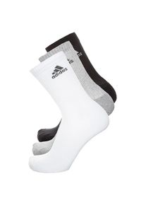 adidas Performance, Herren '3 Stripes Performance Crew' Socken 3er Pack, Grau / Schwarz / Weiß