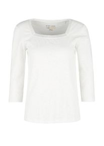 s.Oliver RED LABEL, Damen Langarmshirt 'Slub Yarn', Weiß