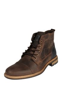 Bullboxer, Herren Schnürstiefel aus Leder, Dunkelbraun