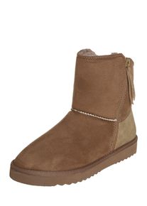 Esprit, Damen Boots 'Uma Zip Bootie', Cognac