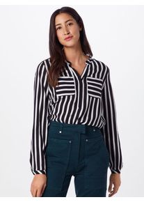 Street One, Damen Bluse 'QR Mona Stripe', Schwarz / Weiß
