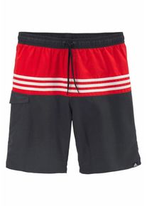 adidas Performance, Herren Badeshorts, Rot / Schwarz / Weiß