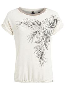 Khujo, Damen T-Shirt 'OLIANA PLACEMENT', Wei&szlig;