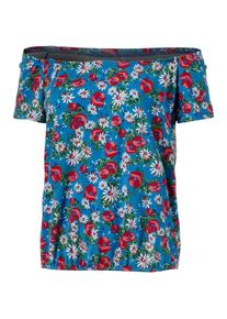 Blutsgeschwister, Damen T-Shirt, Blau / Rot / Weiß