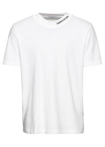 Calvin Klein Jeans, Herren T-Shirt 'EMBRO ON THE NECK TEE', Weiß