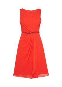 Mascara, Damen Chiffonkleid mit Drapierung 'MC181117', Rot