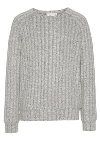 name it, Mädchen Ripp Strickpullover, Grau