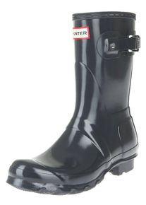 Hunter, Damen Stiefel 'Wmn Org Short Gloss', Nachtblau